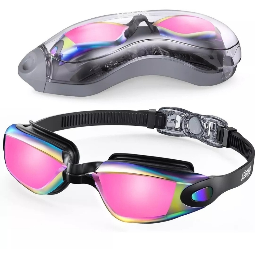 Aegend Swim Goggles Anti Fog UV Protection No Leak Pool Diving water sport  NIB